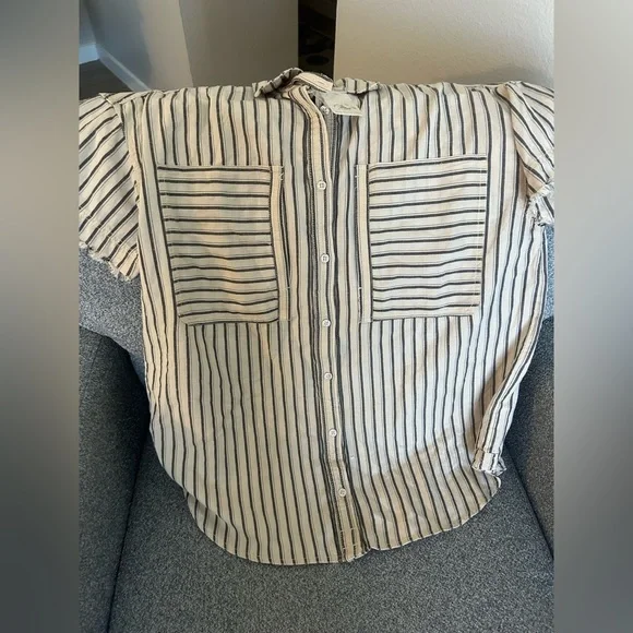 NWT Free People Christopher Linen Button Up - Picture 7 of 10